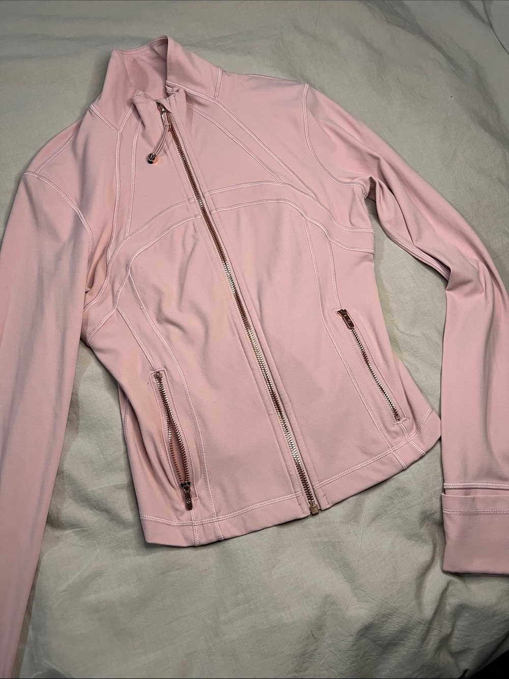 Blush Quartz Gold Nulu Define Crop Jacket